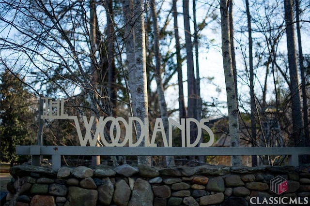 view of community sign