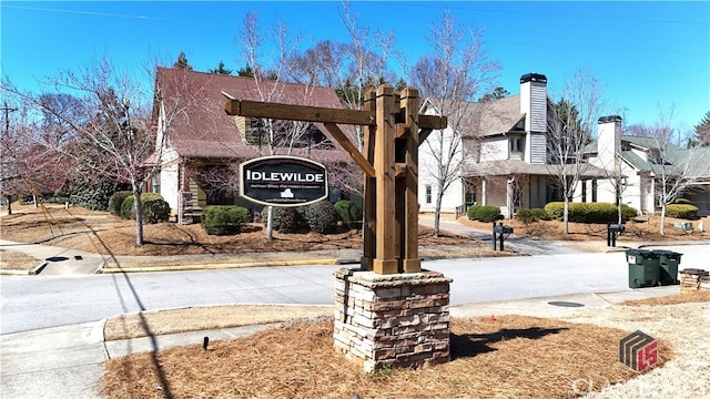 view of community sign