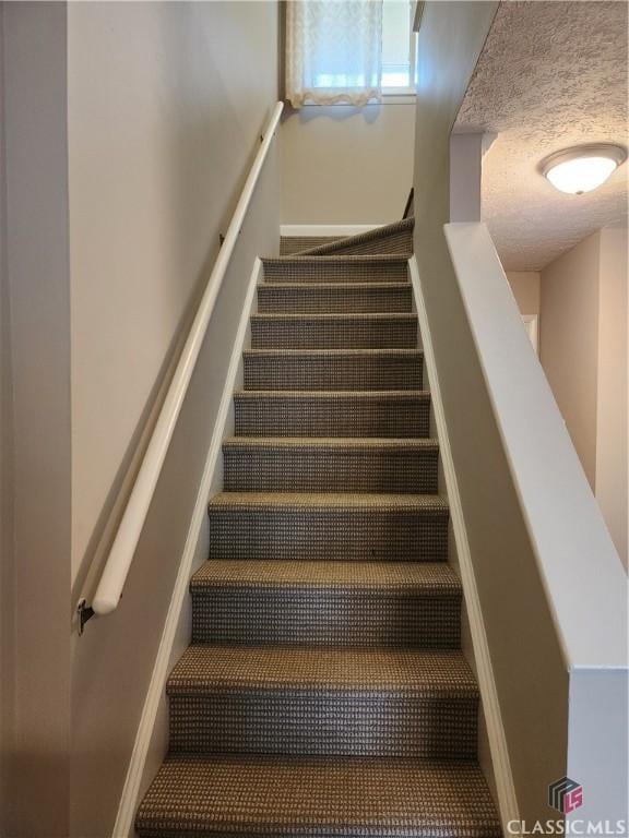 stairs with baseboards