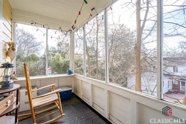 view of sunroom