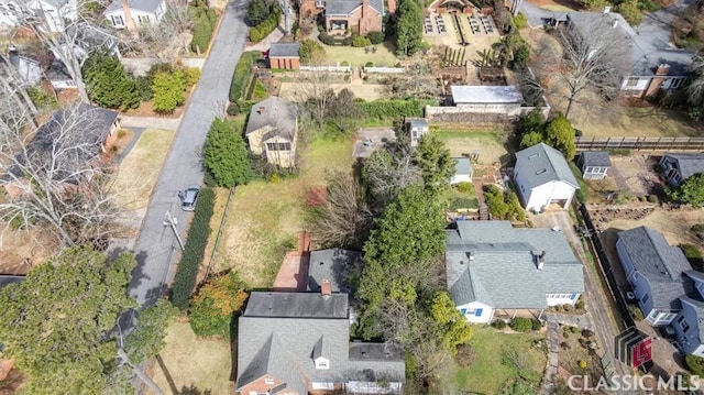 aerial view with a residential view