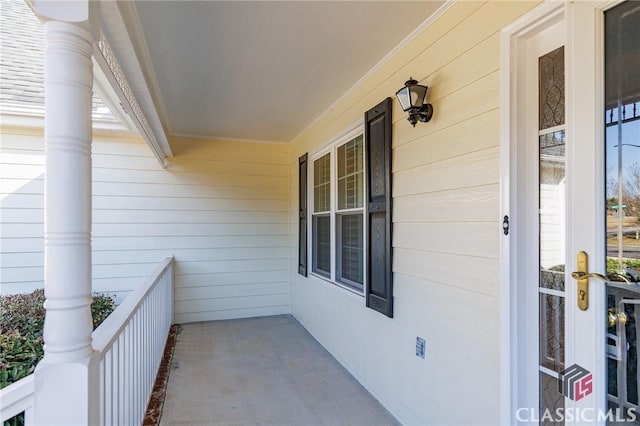 balcony with covered porch