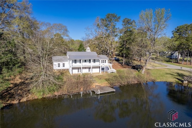 1050 Eugene Ln, Madison, GA 30650 - birds eye view of property with a water view
