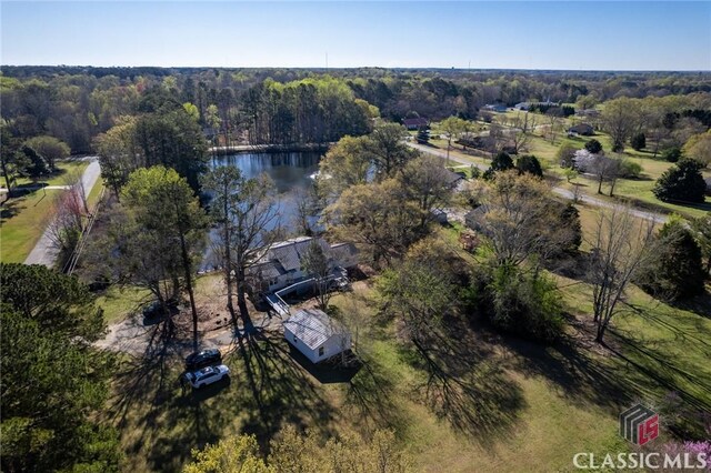 1050 Eugene Ln, Madison, GA 30650 - drone / aerial view with a water view and a forest view