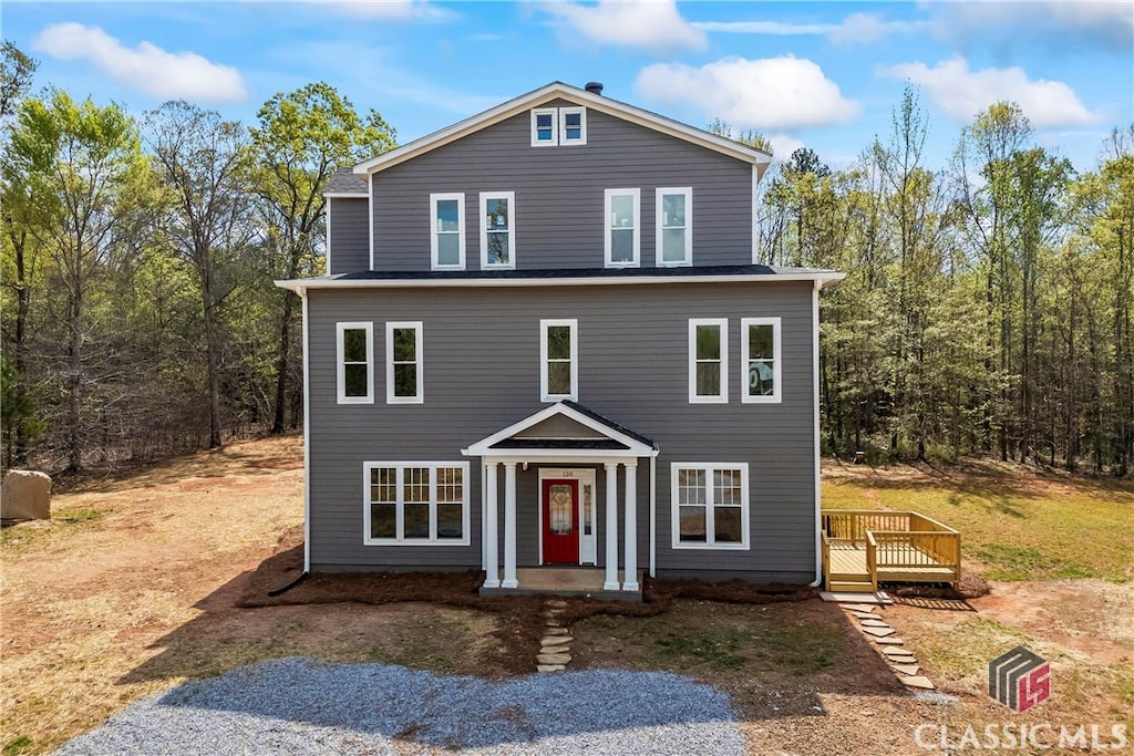 130 Tremont Dr, Nicholson, GA 30565 - view of front of home featuring a wooden deck
