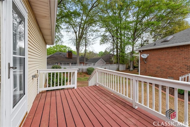 wooden deck with fence