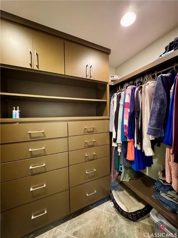 view of walk in closet