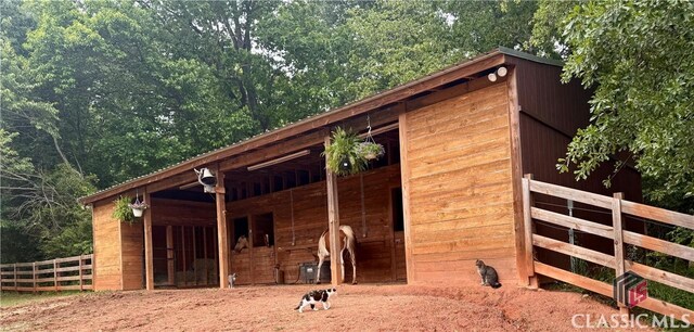 view of horse barn