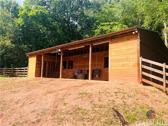 view of horse barn