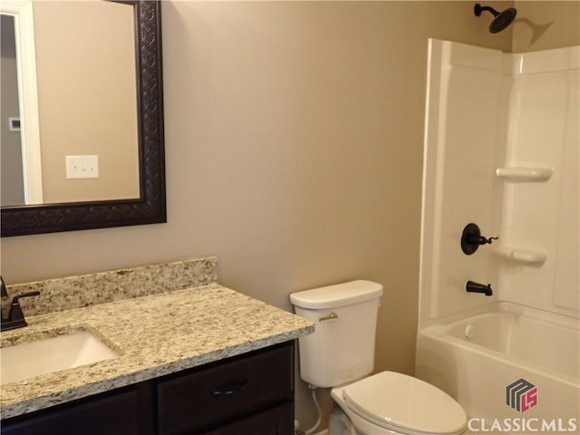 41 Hometown Ct, Jefferson, GA 30549 - bathroom with toilet, vanity, and  shower combination