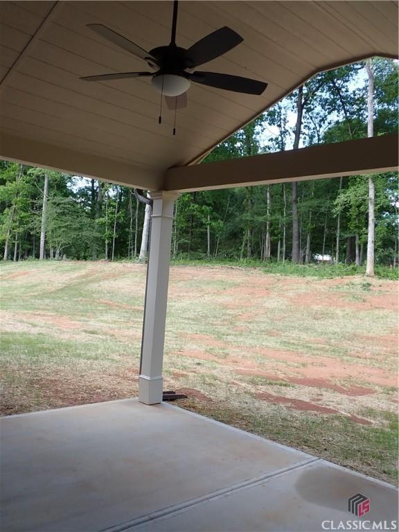 41 Hometown Ct, Jefferson, GA 30549 - view of patio featuring ceiling fan