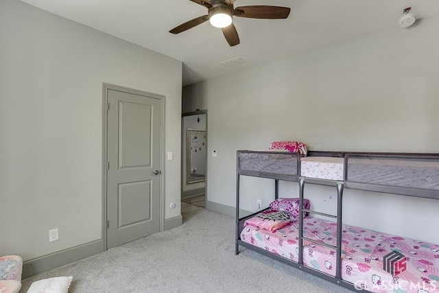 4208 Sierra Creek Ct, Hoschton, GA 30548 - carpeted bedroom with a ceiling fan and baseboards
