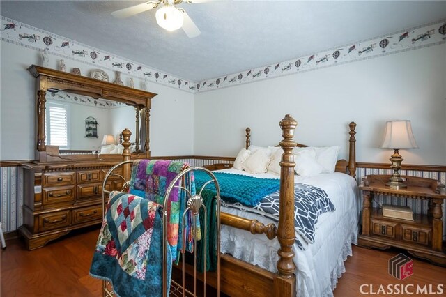 749 Diamond Hill Colbert Rd, Colbert, GA 30628 - bedroom featuring wood finished floors and a ceiling fan