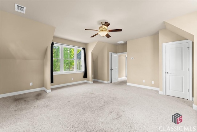147 Rapids Dr, Bogart, GA 30622 - additional living space with carpet, visible vents, ceiling fan, and baseboards