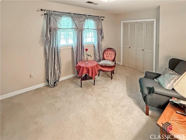 155 Broomsedge Trl, Athens, GA 30605 - sitting room with baseboards, light carpet, and visible vents