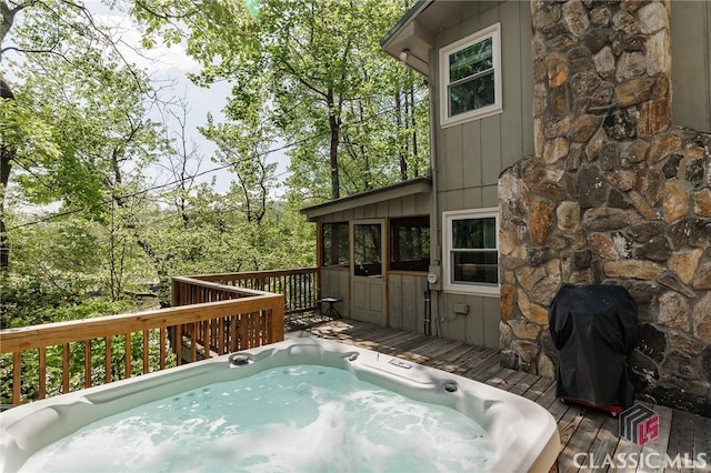 50 Atlanta Ln, Clayton, GA 30525 - deck with grilling area and hot tub deck surround