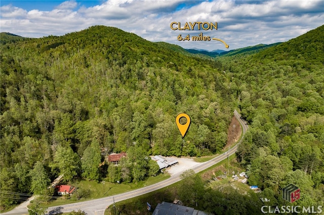 50 Atlanta Ln, Clayton, GA 30525 - bird's eye view with a forest view and a mountain view