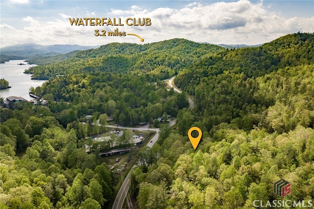 50 Atlanta Ln, Clayton, GA 30525 - drone / aerial view featuring a view of trees and a water and mountain view