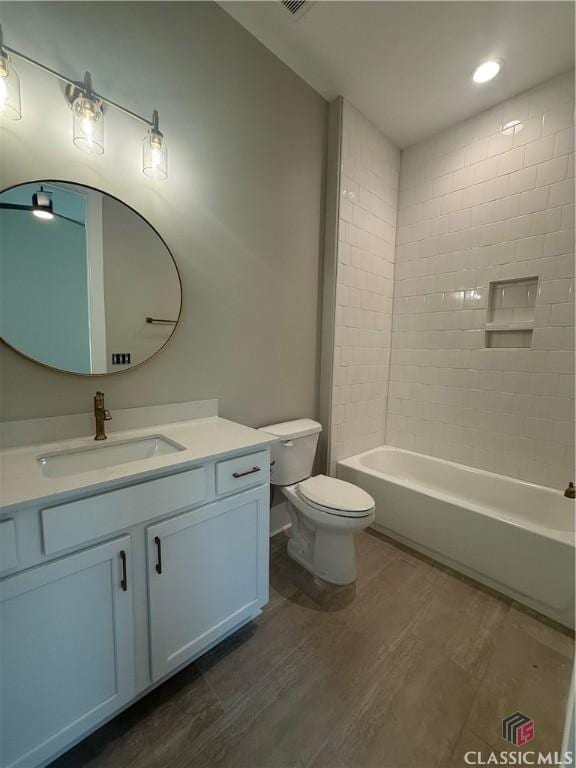 1200 Askew Trl, Greensboro, GA 30642 - full bath with wood finished floors, vanity, and bathing tub / shower combination