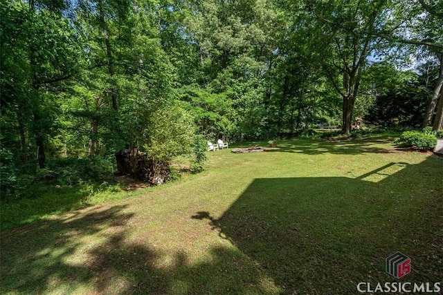 1130 Latham Dr, Watkinsville, GA 30677 - view of grassy yard with a wooded view