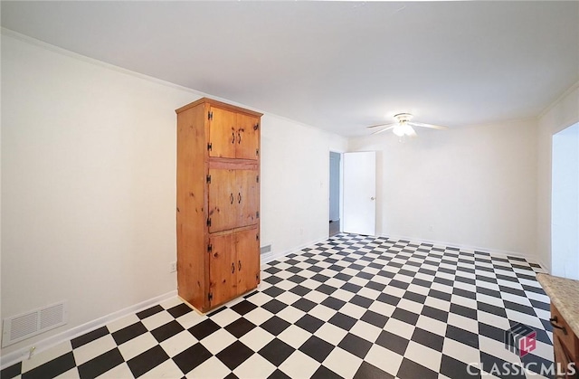 120 Hunt Rd, Athens, GA 30606 - bonus room with visible vents, a ceiling fan, light floors, and baseboards