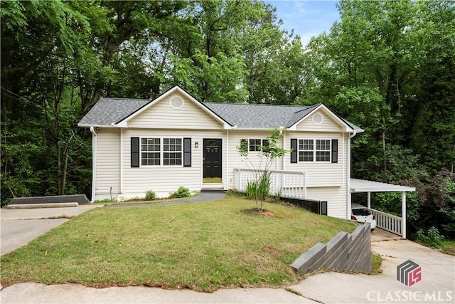 255 Pine Valley Dr, Athens, GA 30606 - ranch-style home with a front yard, concrete driveway, and a shingled roof
