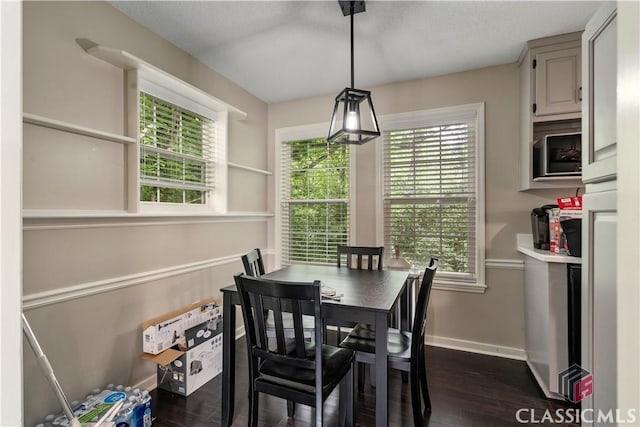 255 Pine Valley Dr, Athens, GA 30606 - dining space featuring dark wood finished floors and baseboards
