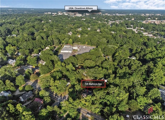 120 Mathews Ave, Athens, GA 30606 - aerial view of property's location featuring a forest