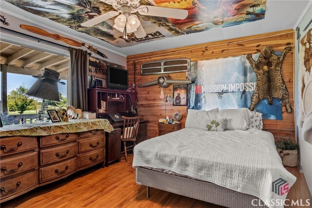 3081 Macedonia Rd, Union Point, GA 30669 - bedroom with light wood-style flooring and a ceiling fan
