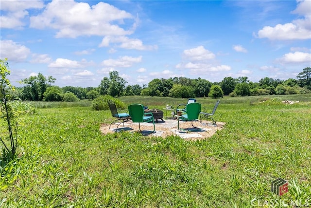 3081 Macedonia Rd, Union Point, GA 30669 - view of yard with a fire pit and a patio