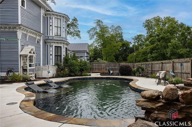 172 N Second St, Madison, GA 30650 - view of swimming pool with a fenced backyard and a patio