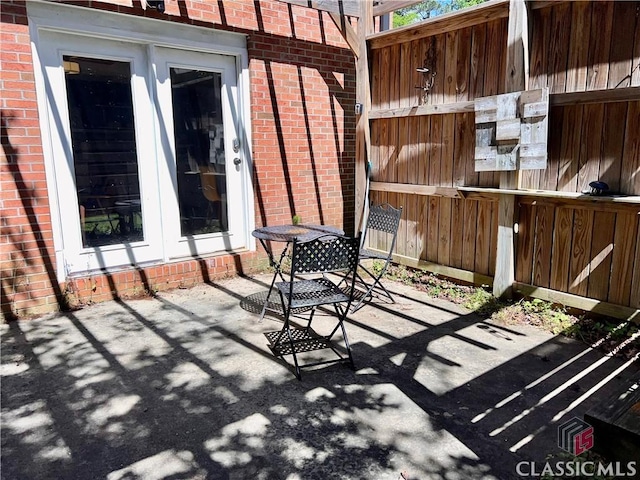 256 Cherokee Rdg, Athens, GA 30606 - view of patio / terrace with outdoor dining area and french doors