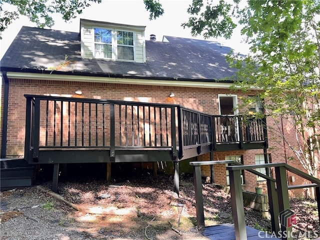 256 Cherokee Rdg, Athens, GA 30606 - rear view of property with brick siding and a deck