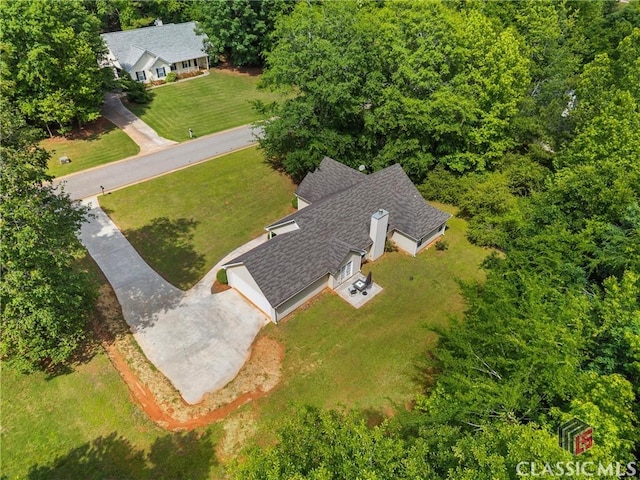 view from above of property