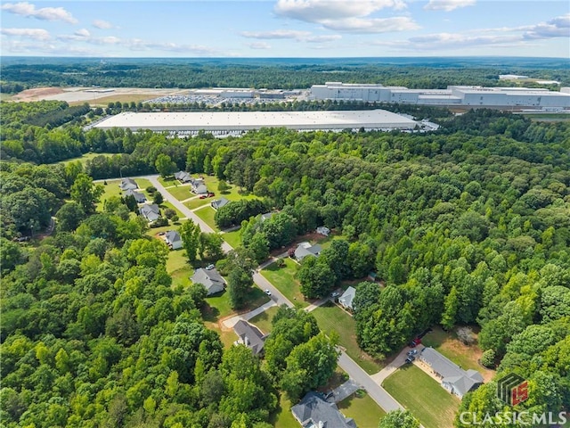 drone / aerial view of a forest