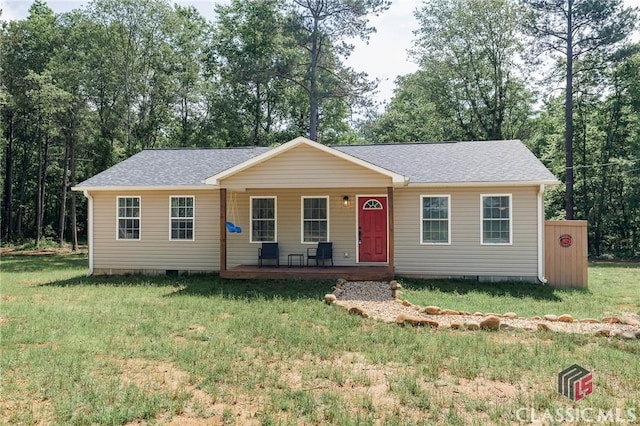2100 New Hope Church Rd, Comer, GA 30629 - single story home featuring covered porch, crawl space, a front yard, and roof with shingles