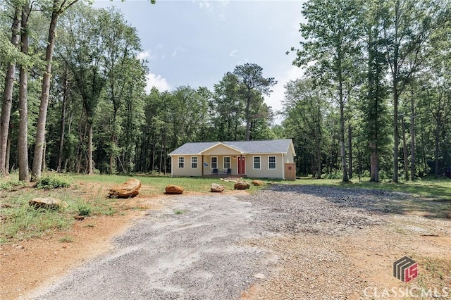 2100 New Hope Church Rd, Comer, GA 30629 - view of front of house with a forest view