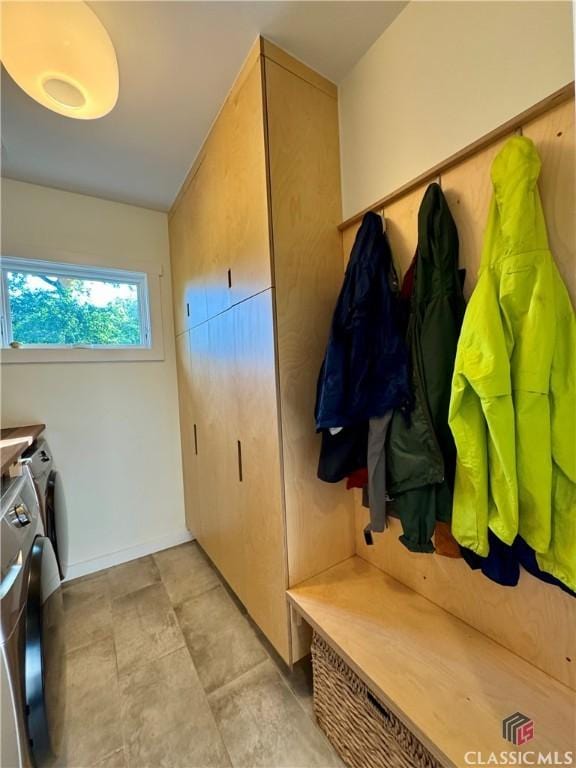 160 Gran Ellen Dr, Athens, GA 30606 - mudroom featuring washer and dryer and baseboards