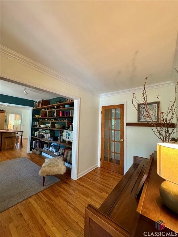 160 Gran Ellen Dr, Athens, GA 30606 - living area with wood finished floors and crown molding