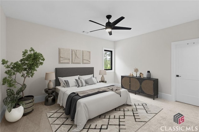 1895 Vintage Pl, Watkinsville, GA 30677 - bedroom featuring light colored carpet, baseboards, and a ceiling fan