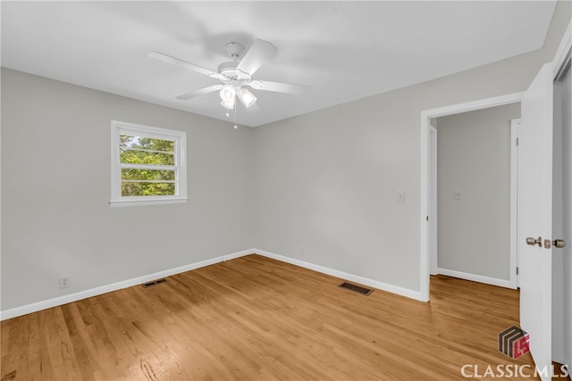 1119 John W Breedlove Rd, Monroe, GA 30656 - empty room featuring ceiling fan, light wood-type flooring, and baseboards