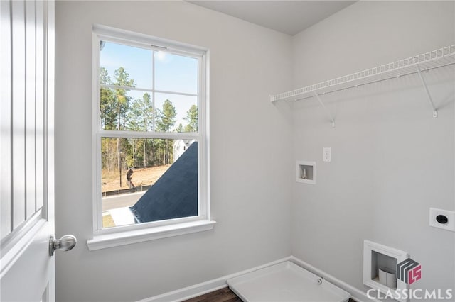 174 Water Oak Way, Crawford, GA 30630 - laundry area featuring electric dryer hookup and hookup for a washing machine
