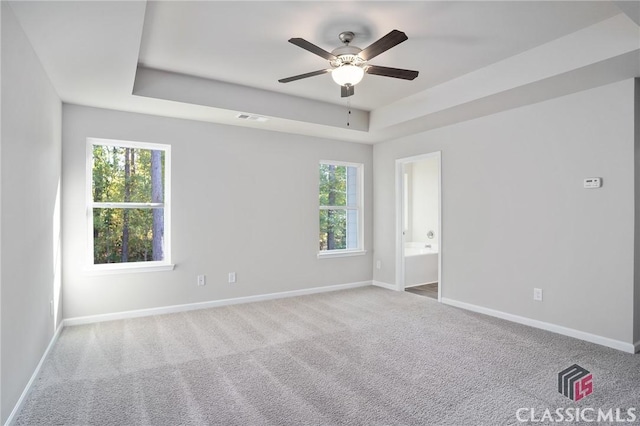 174 Water Oak Way, Crawford, GA 30630 - unfurnished room featuring baseboards, ceiling fan, carpet, and a tray ceiling