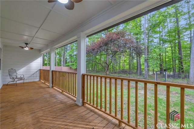 3920 Old Lexington Rd, Athens, GA 30605 - deck featuring a ceiling fan