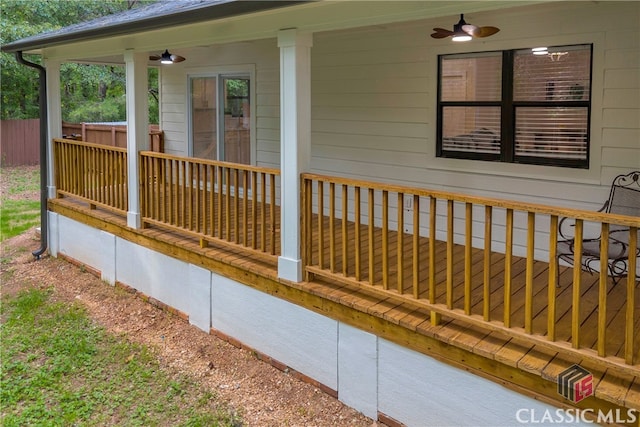 3920 Old Lexington Rd, Athens, GA 30605 - wooden deck with ceiling fan