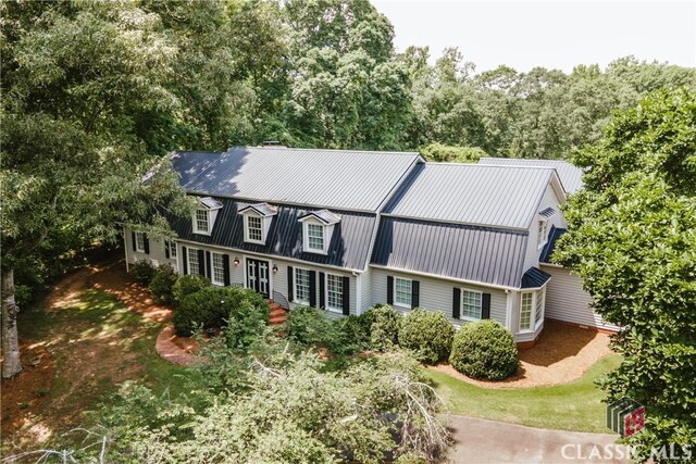 155 Wexford Pl, Athens, GA 30609 - view of front of house with metal roof and view of scattered trees