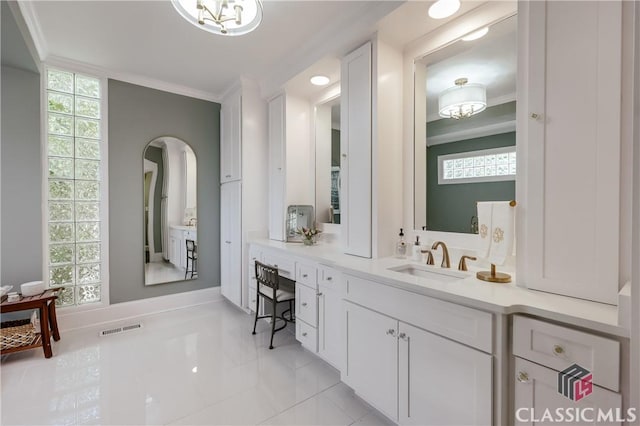 155 Wexford Pl, Athens, GA 30609 - bathroom featuring crown molding and vanity