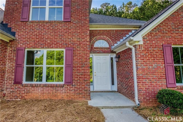 4085 Fawn Vly, Loganville, GA 30052 - doorway to property featuring brick siding