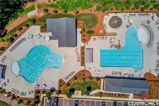 334 Pepin Ct, Hoschton, GA 30548 - aerial view of a pool area