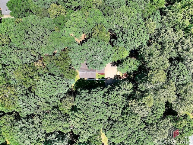 224 Red Oak Dr, Maysville, GA 30558 - aerial view of property and surrounding area with a heavily wooded area